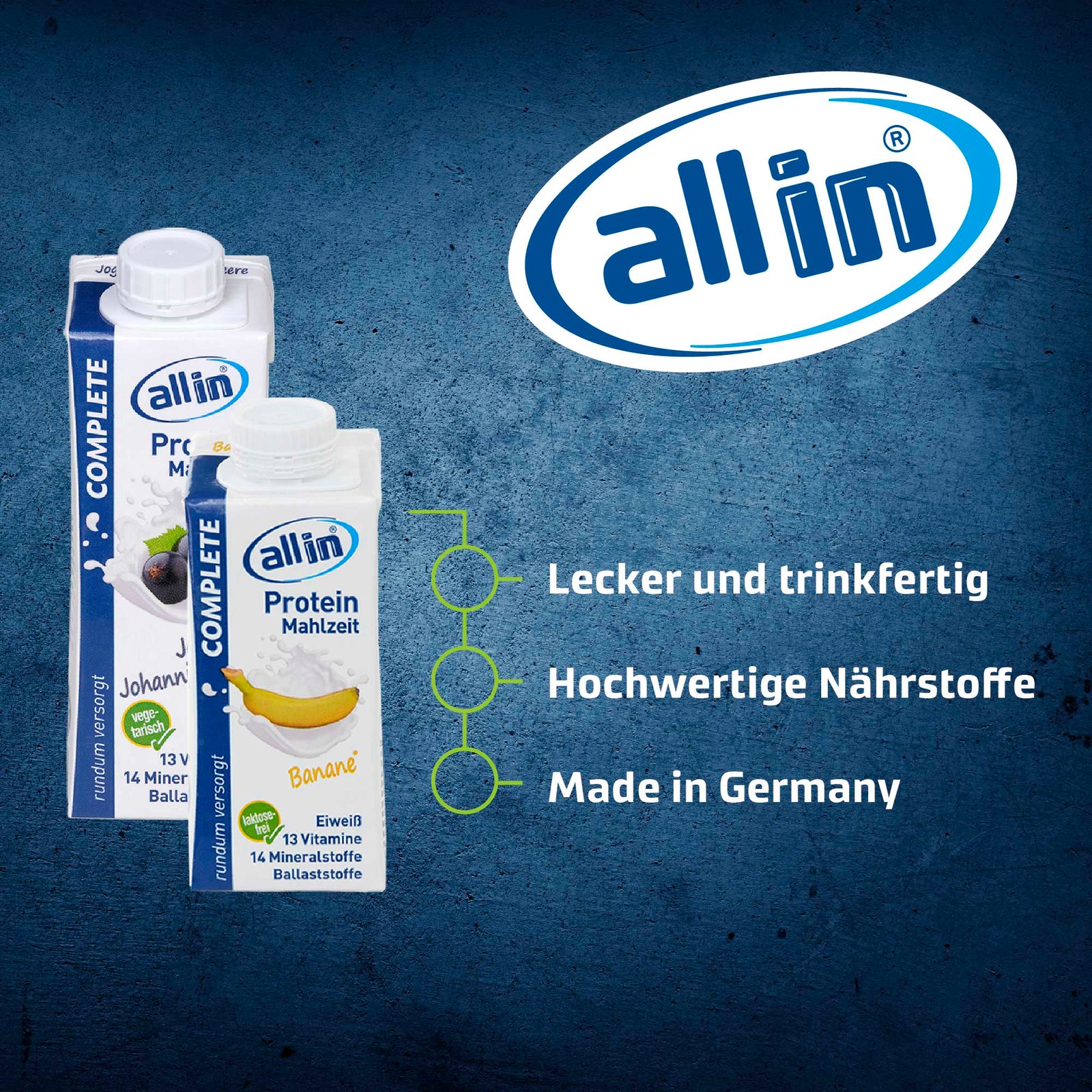 all in® 8er MIX alle COMPLETE Sorten (14 x 200/250ml)