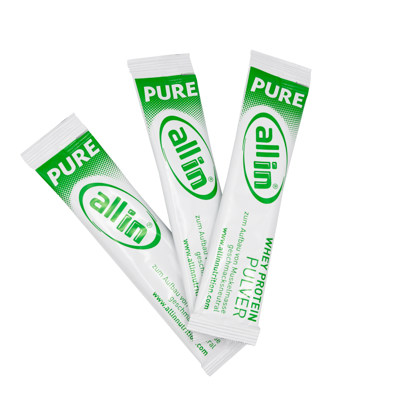 Abbildung von 3 all in PURE WHEY Protein Sticks a 5g