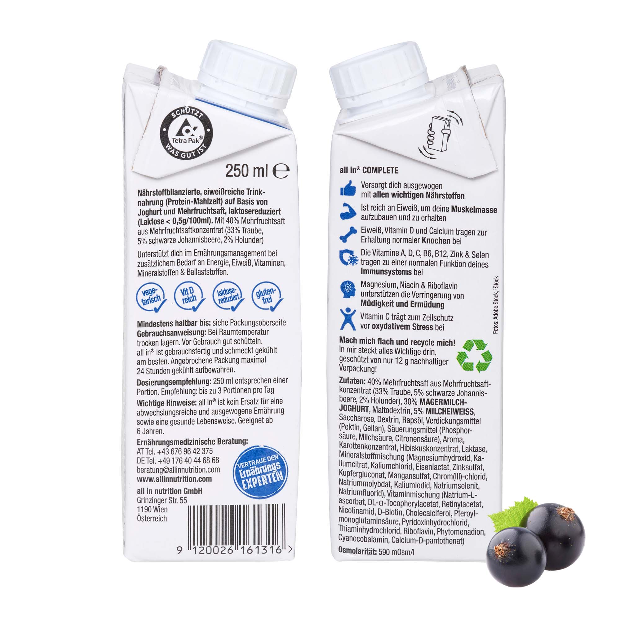 all in® COMPLETE Joghurt Johannisbeere (14 x 250 ml)