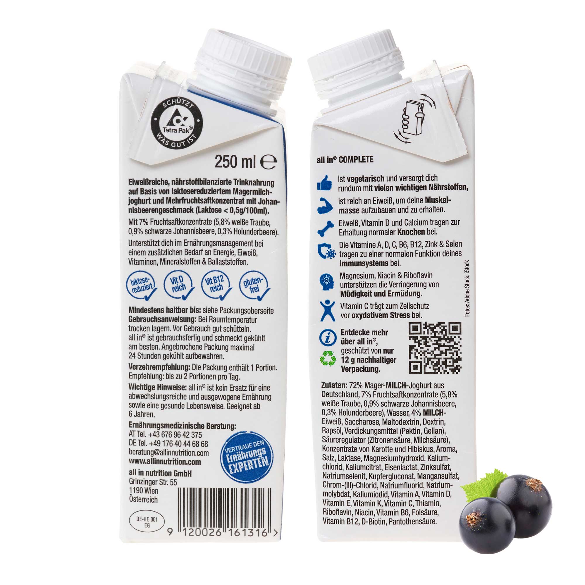 all in® COMPLETE Joghurt Johannisbeere (14 x 250 ml)