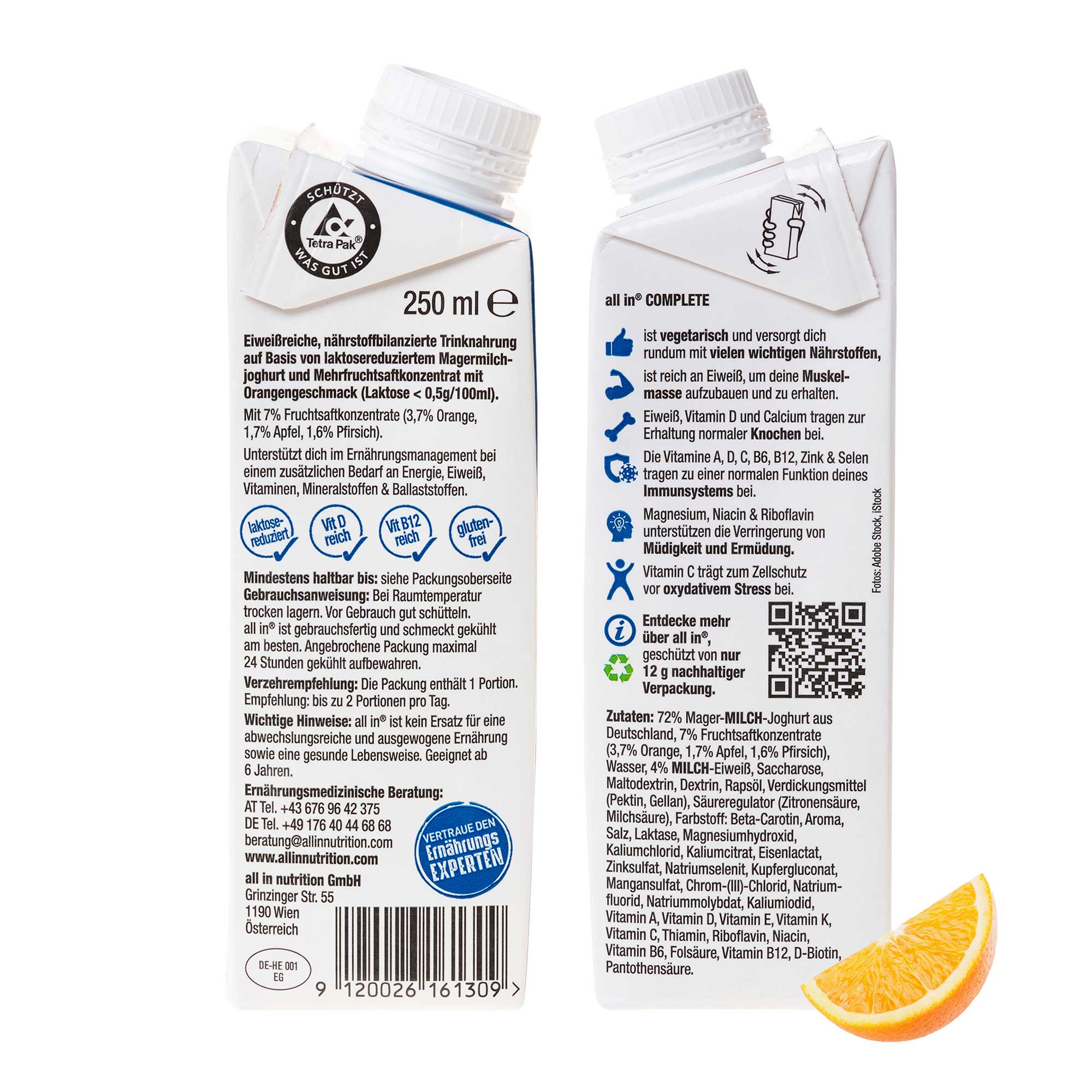 all in® COMPLETE Joghurt Orange (14 x 250 ml)