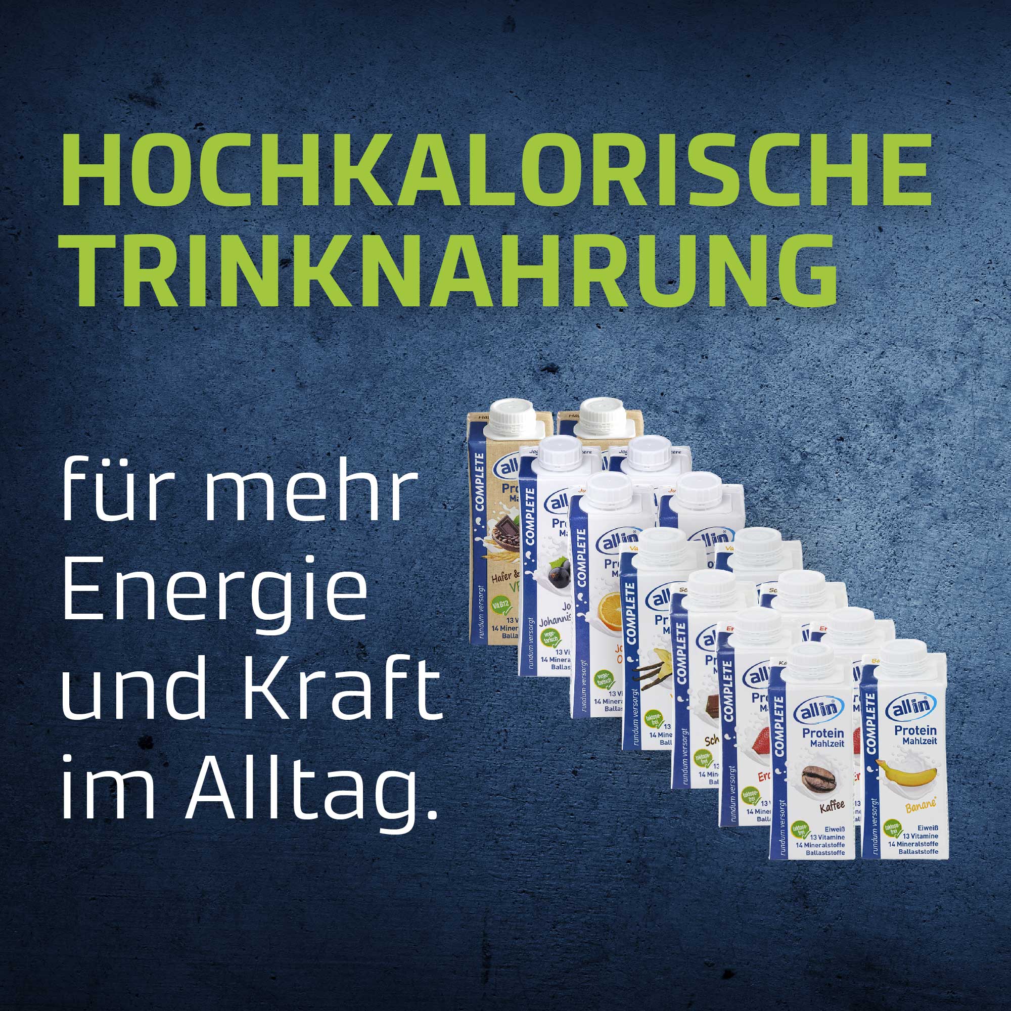 all in® 8er MIX alle COMPLETE Sorten (14 x 200/250ml)