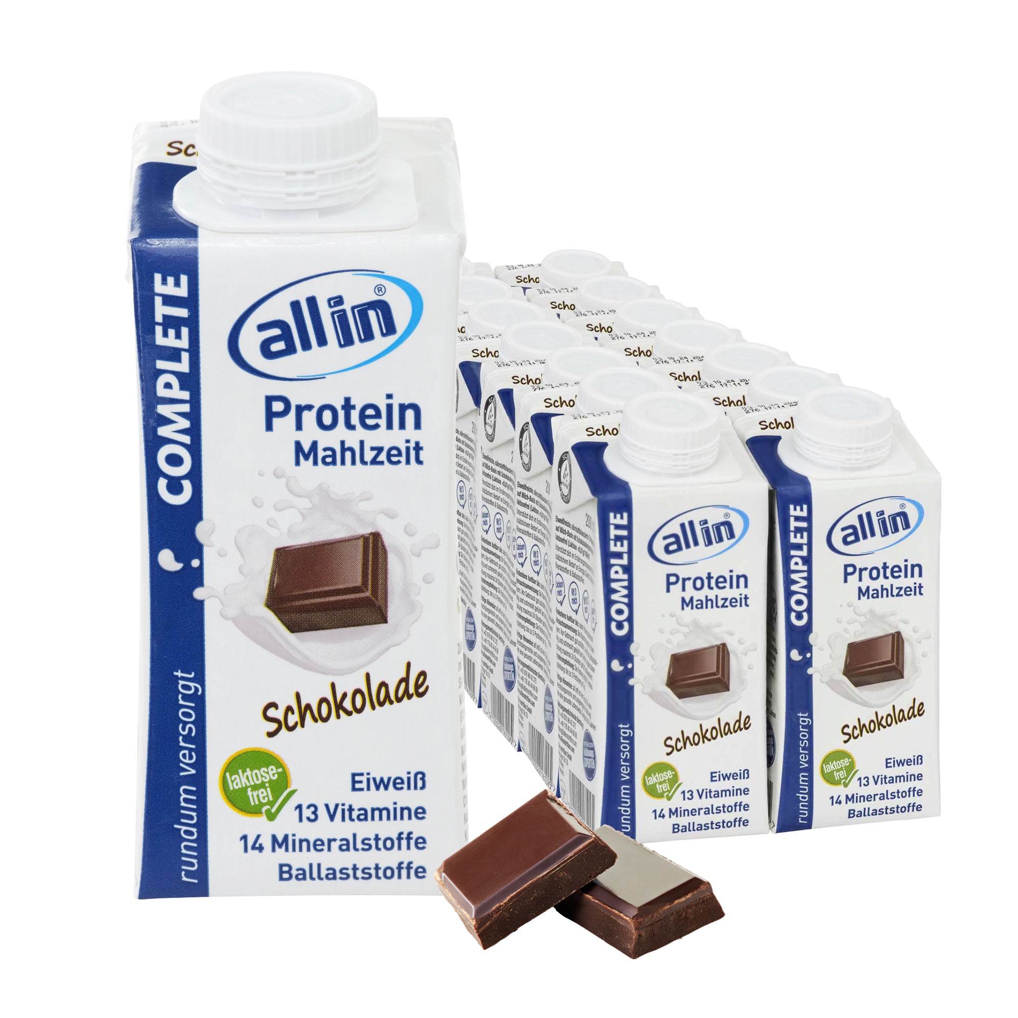 all in&reg; COMPLETE Protein Mahlzeit Schokolade 14x200 ml