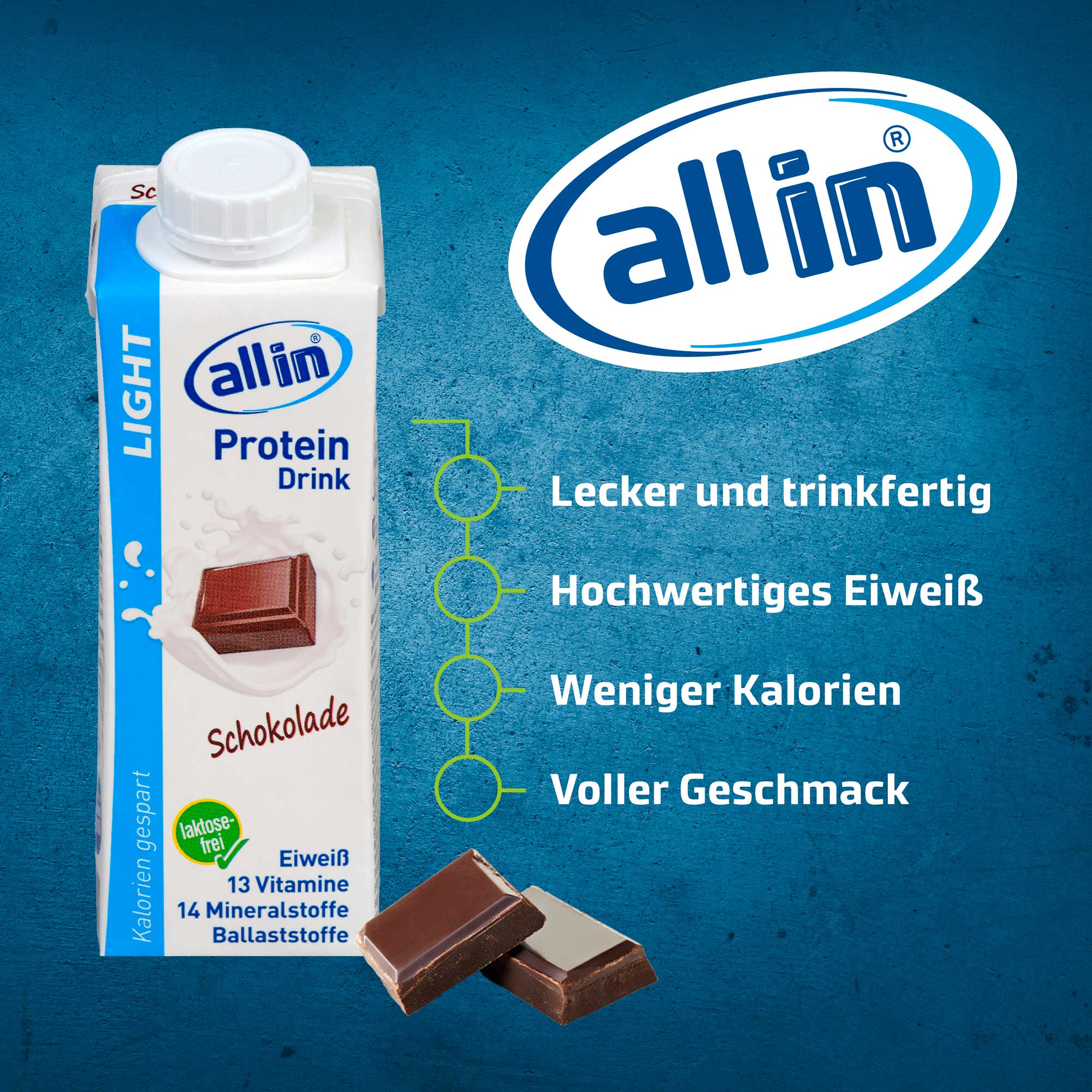 all in® LIGHT Schokolade (14 x 250 ml)
