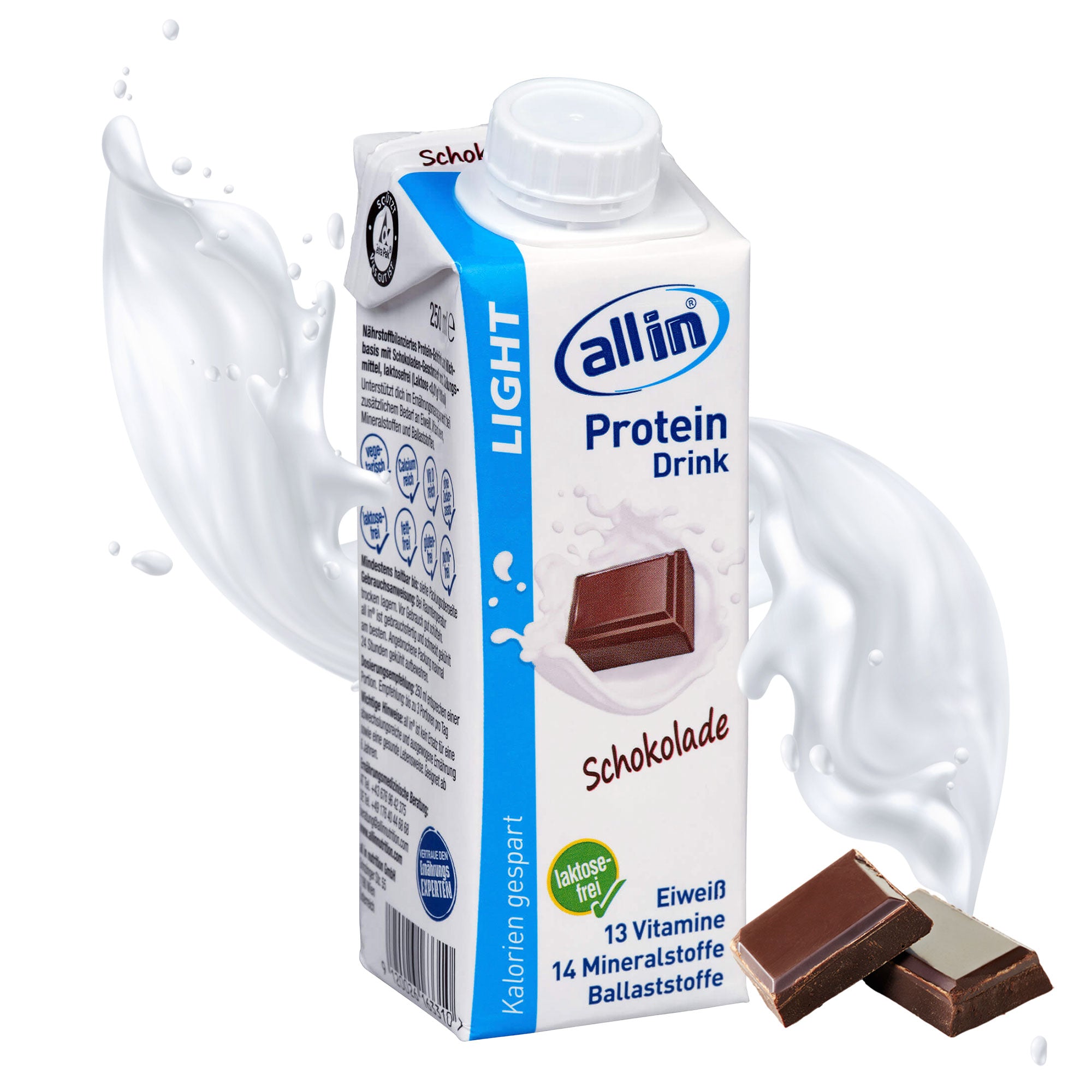 all in® LIGHT Schokolade (14 x 250 ml)