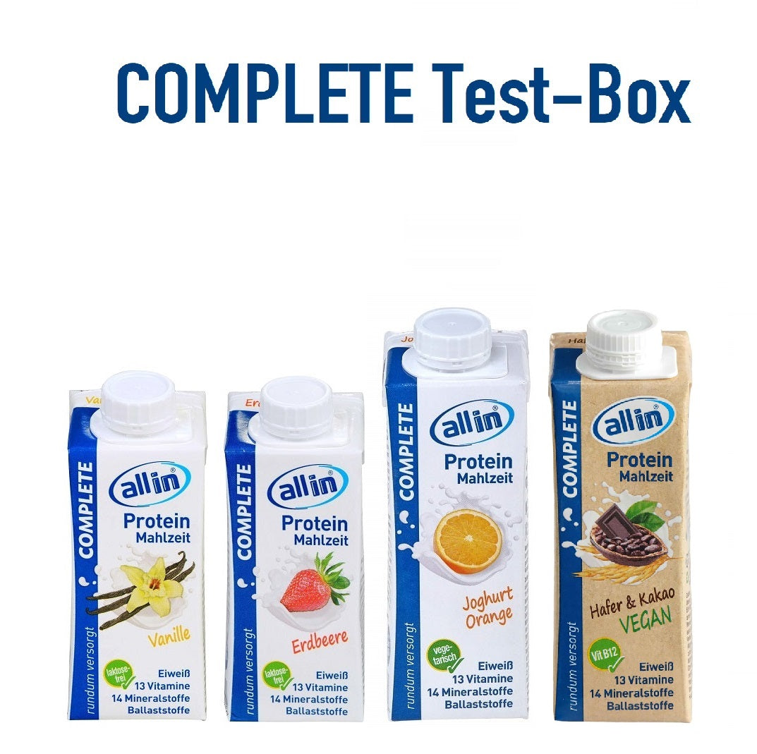 all in® COMPLETE Test-Box (4  x 200/250ml)