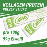 all in® PURE KOLLAGEN Protein Pulver STICKS (100 x 5 g)