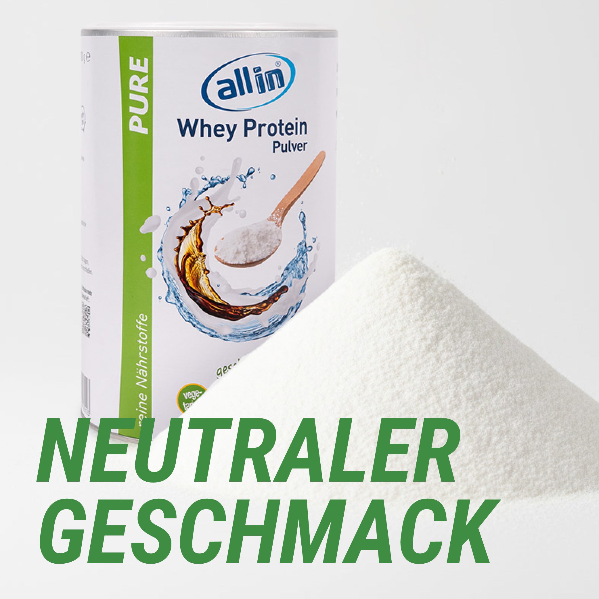 all in® PURE WHEY MOLKEN Protein Pulver (1 x 500 g)