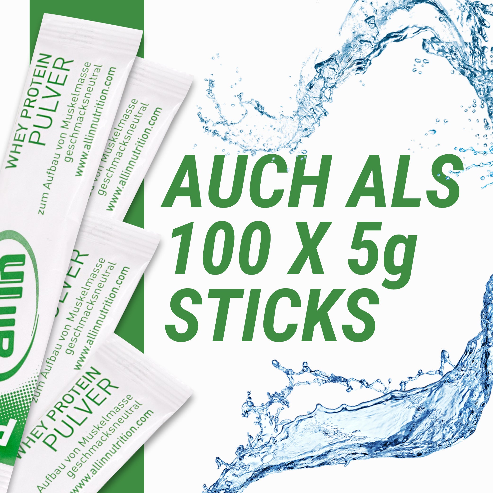 all in® PURE WHEY MOLKEN Protein Pulver (1 x 500 g)