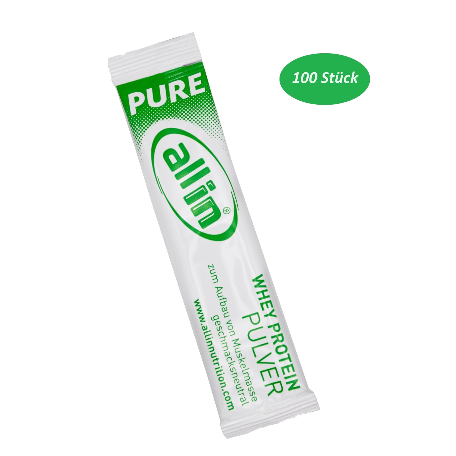 all in® PURE WHEY Protein Pulver STICKS (100 x 5 g)