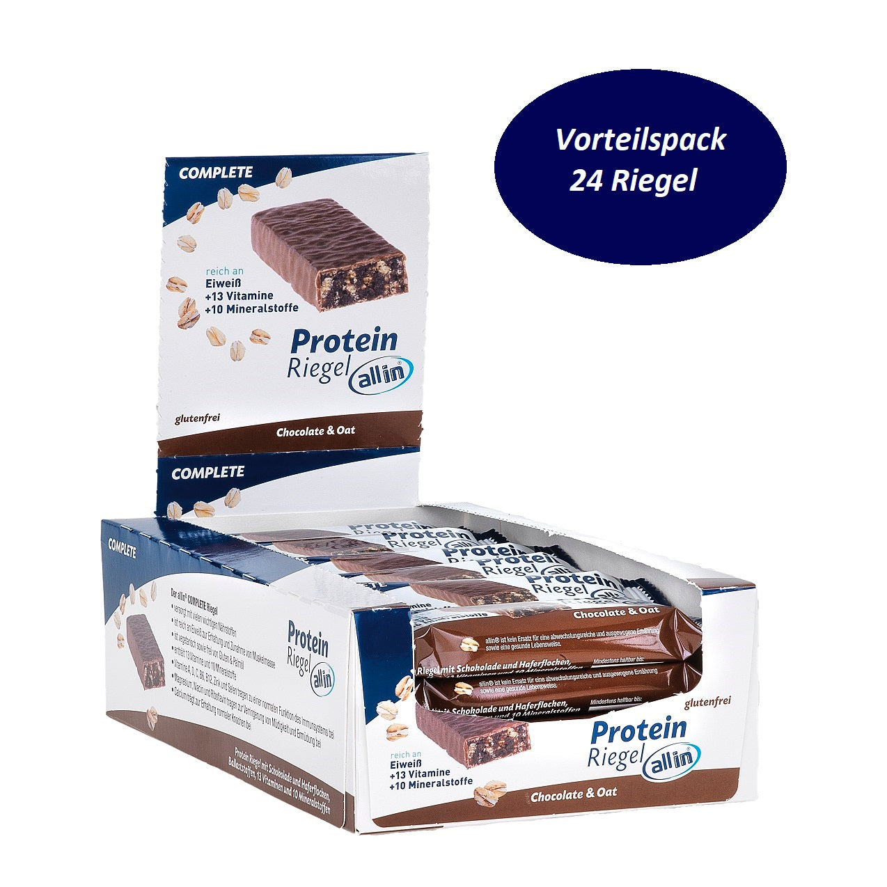 all in® COMPLETE Protein Riegel Chocolate & Oat (24 x 30g)