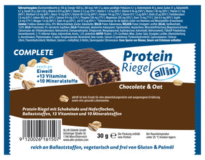 all in® COMPLETE Protein Riegel Chocolate & Oat (1 x 30g)