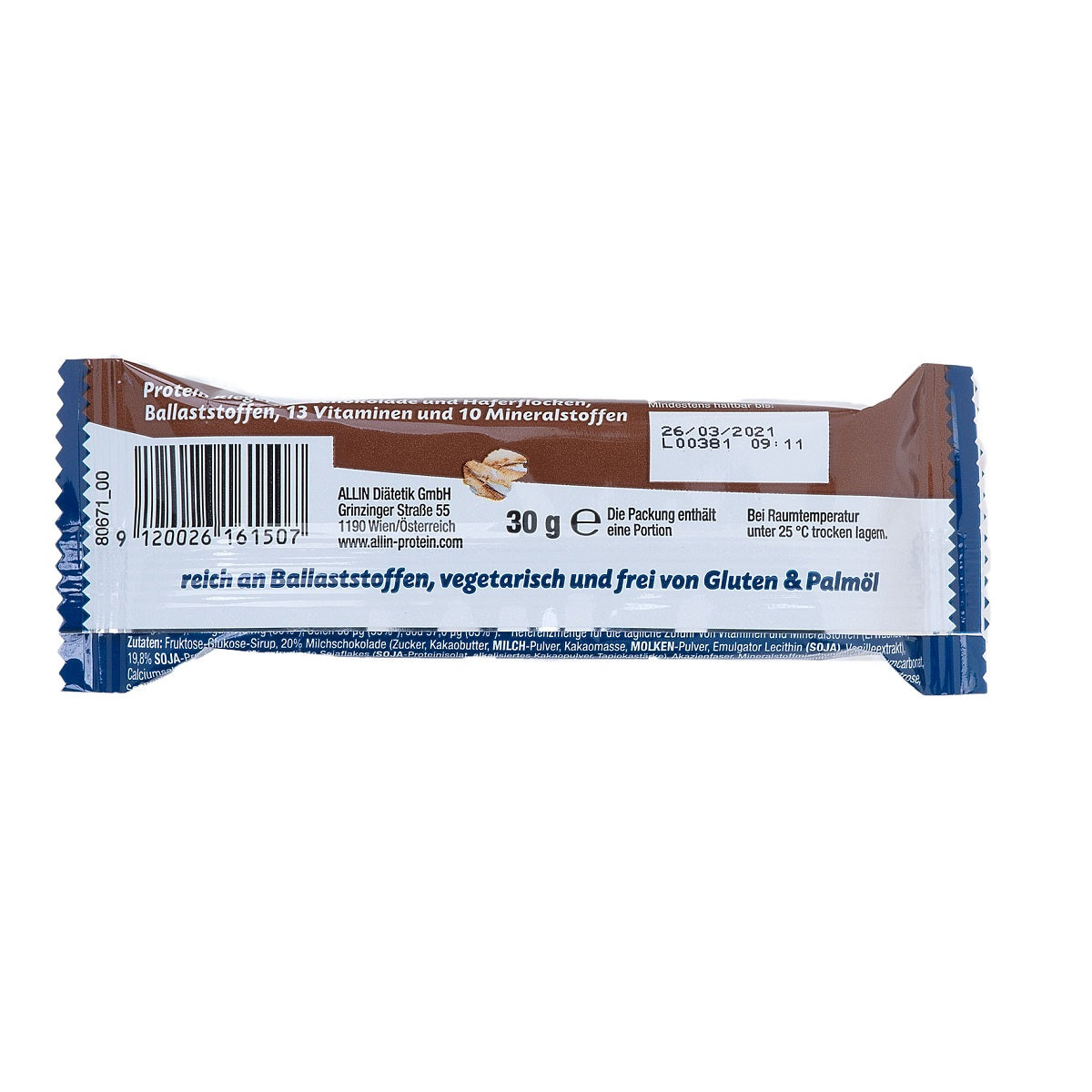 all in® COMPLETE Protein Riegel Chocolate & Oat (1 x 30g)