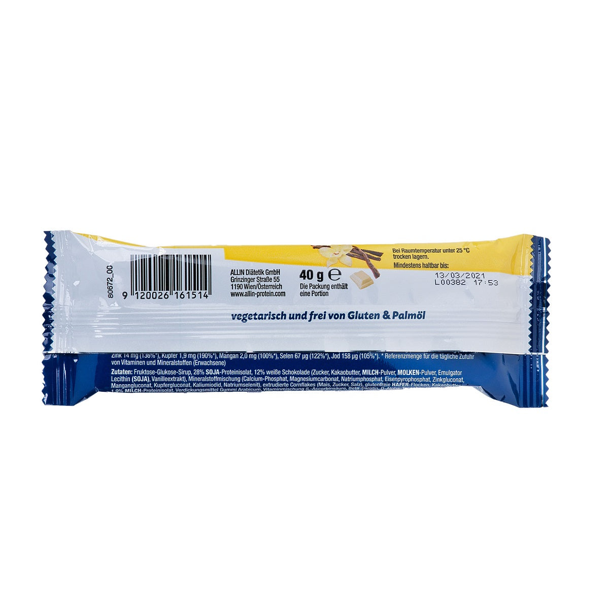 all in® COMPLETE Protein Riegel White Chocolate Vanilla (25 x 40g)